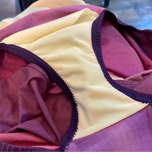 LANDS END Slendersuit with Skirt in Purple Ombre, 14D - Picture 15 of 15